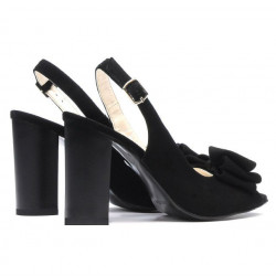 Women sandals 1256 black antilopa