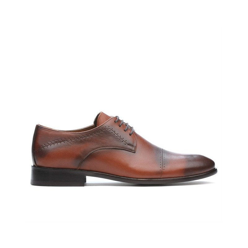 Men stylish, elegant shoes 822 a brown