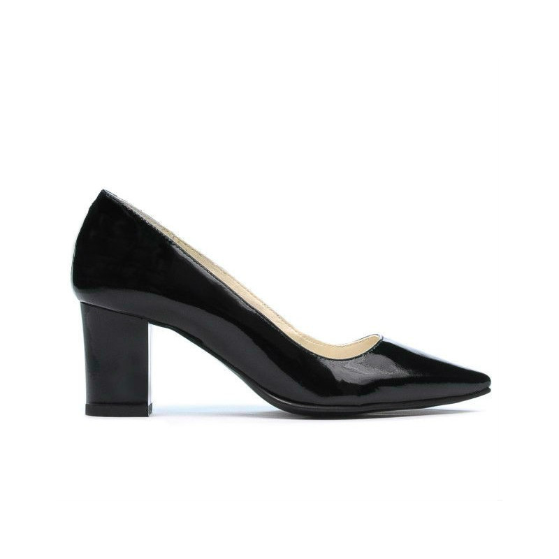 Women stylish, elegant shoes 1253 patent black