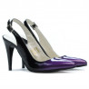Women sandals 1249 patent purple+black