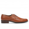 Men stylish, elegant shoes 837 brown cognac