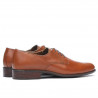 Men stylish, elegant shoes 837 brown cognac