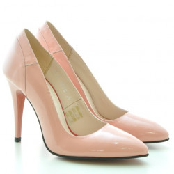 Women stylish, elegant shoes 1230 patent pink
