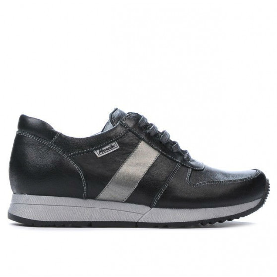 Women sport shoes 679 black+silver