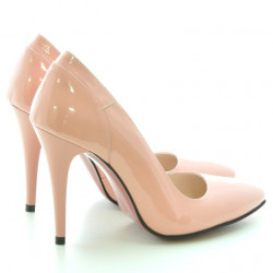 Women stylish, elegant shoes 1230 patent pink