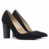 Women stylish, elegant shoes 1261 black antilopa