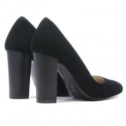 Women stylish, elegant shoes 1261 black antilopa