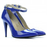Women stylish, elegant shoes 1247 patent blue