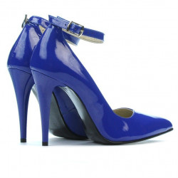 Women stylish, elegant shoes 1247 patent blue