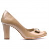 Women stylish, elegant shoes 1245 patent beige02