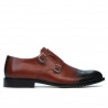Men stylish, elegant shoes 840 a brown+black