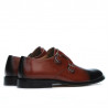 Men stylish, elegant shoes 840 a brown+black