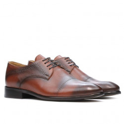 Men stylish, elegant shoes ( large size) 822m a brown