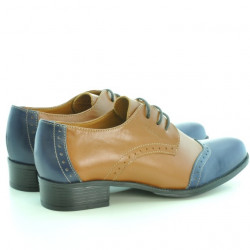 Women casual shoes 691 brown+indigo