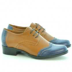 Women casual shoes 691 brown+indigo