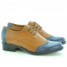 Women casual shoes 691 brown+indigo