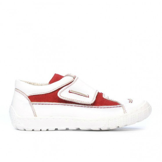 Children shoes 107 white+red velour
