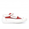 Children shoes 107 white+red velour
