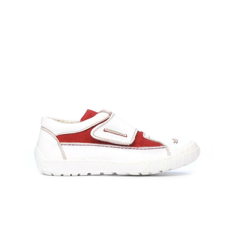 Children shoes 107 white+red velour