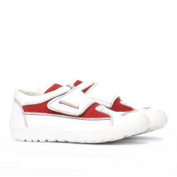 Children shoes 107 white+red velour