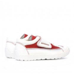 Children shoes 107 white+red velour
