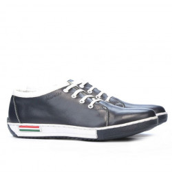 Teenagers stylish, elegant shoes 309 indigo+white