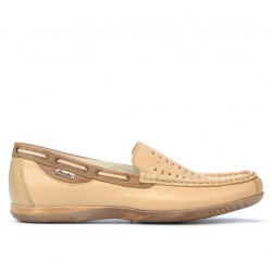 Mocasini 719p beige perforat