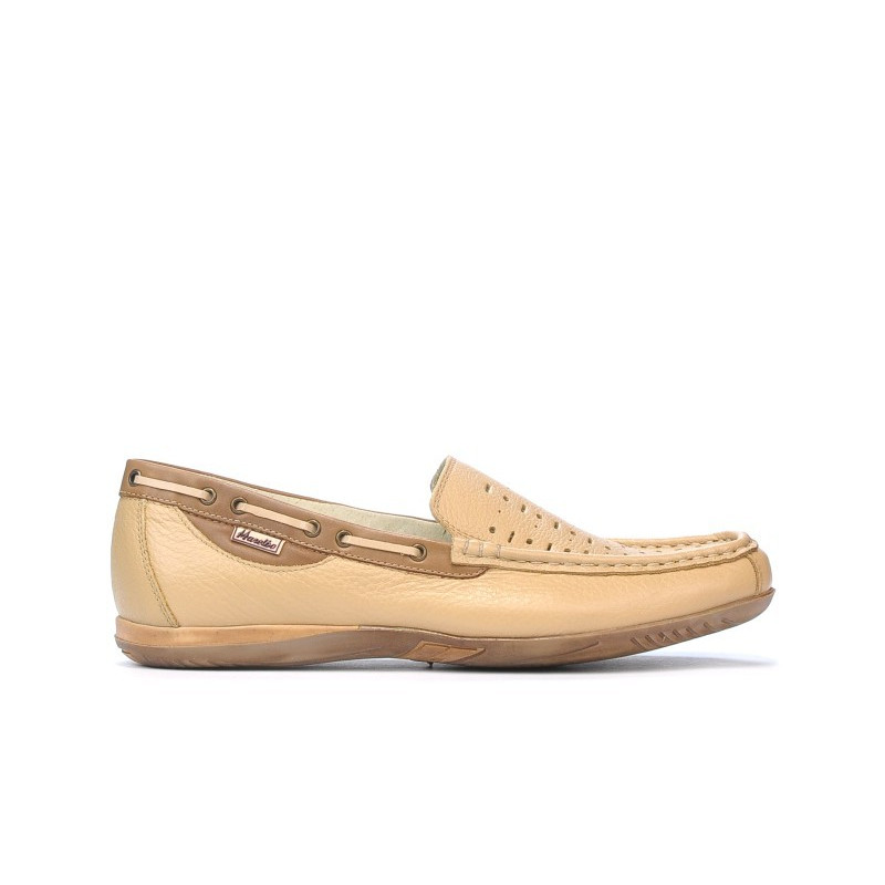 Mocasini 719p beige perforat