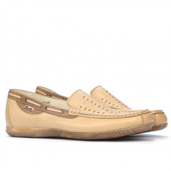 Mocasini 719p beige perforat