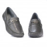 Men loafers, moccasins 737p gray perforat