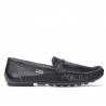Men loafers, moccasins 737p black perforat