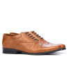 Men stylish, elegant, casual shoes 738 brown cerat