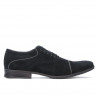 Men stylish, elegant, casual shoes 738 black velour 