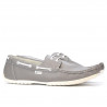 Men loafers, moccasins 778 gray+white