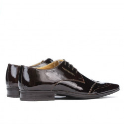 Men stylish, elegant shoes 792 patent bordo