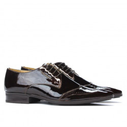 Men stylish, elegant shoes 792 patent bordo
