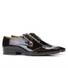 Men stylish, elegant shoes 792 patent bordo