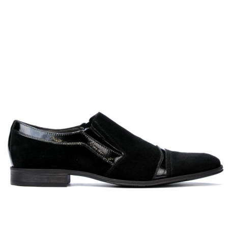 Pantofi eleganti 796 black velour combined
