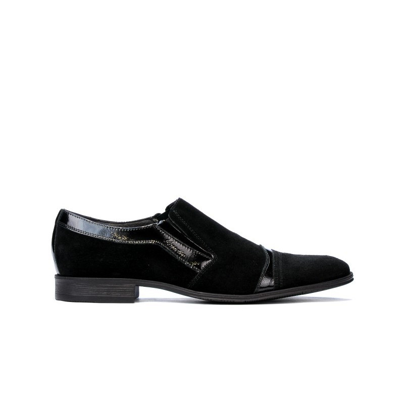 Pantofi eleganti 796 black velour combined