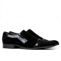 Pantofi eleganti 796 black velour combined