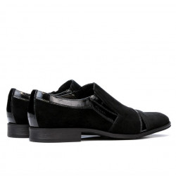 Pantofi eleganti 796 black velour combined