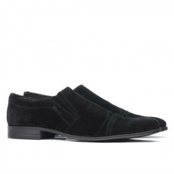 Men stylish, elegant shoes 796m black velour