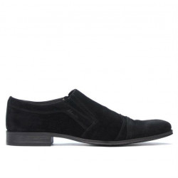 Men stylish, elegant shoes 796m black velour