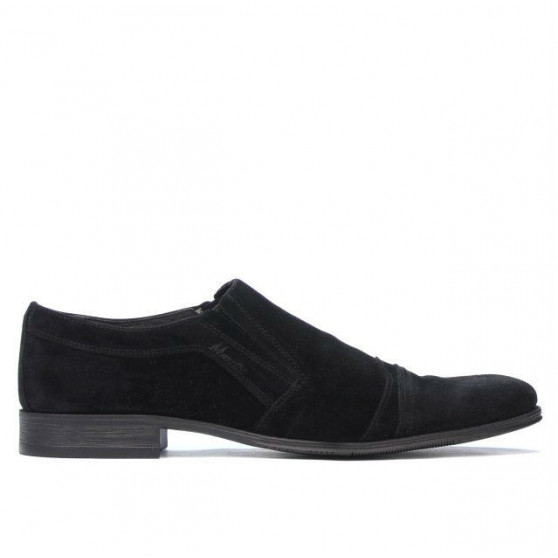 Men stylish, elegant shoes 796m black velour