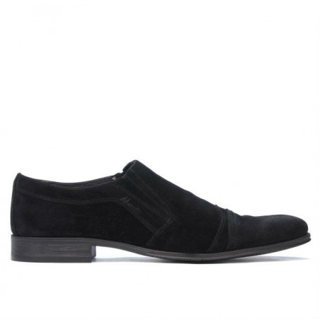 Men stylish, elegant shoes 796m black velour
