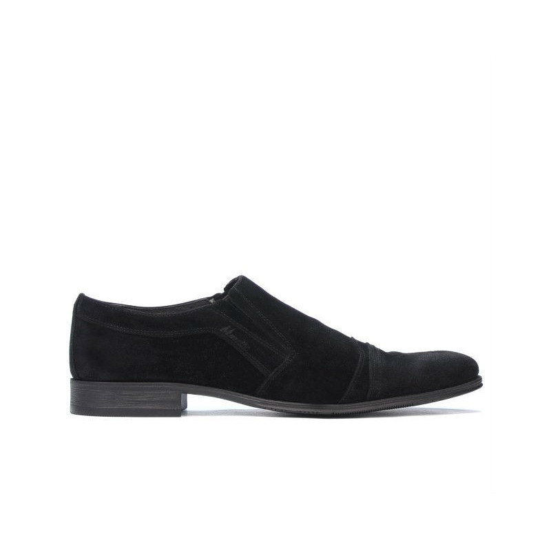 Men stylish, elegant shoes 796m black velour