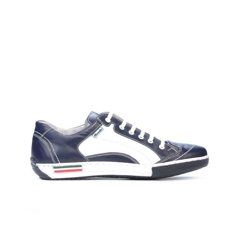Teenagers stylish, elegant shoes 307 indigo+white