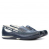 Men loafers, moccasins 719 crep indigo+white