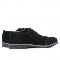 Men stylish, elegant, casual shoes 746 black velour 