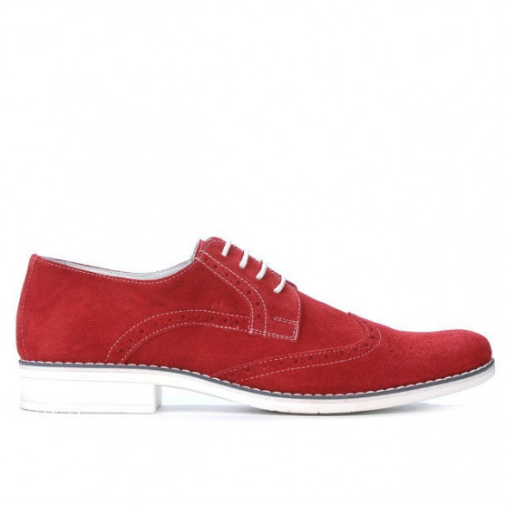 Men casual shoes 783 red velour